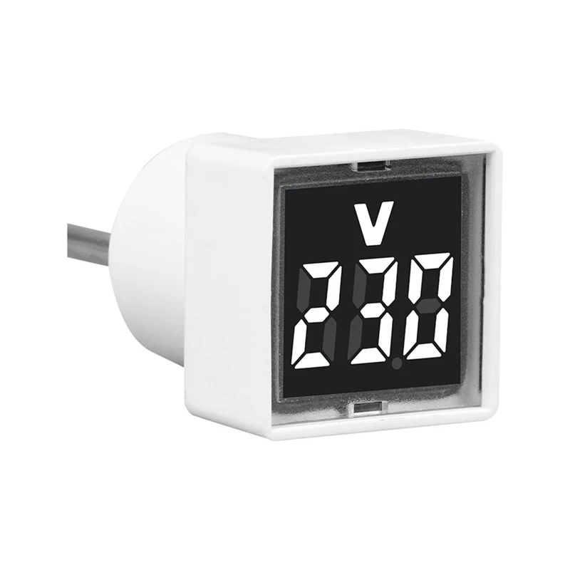 Digital Voltmeter Square AC220V Square Voltage Tester With LED Display And Indicator Light EU Plug