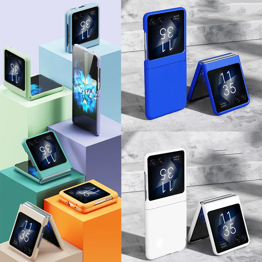 PC For Motorola Razr40ultra Cases Black/White Folding For Motorola Cover for Anti-Scratch/Shatter-Proof/RAZR 40 Ultra Plus Razr