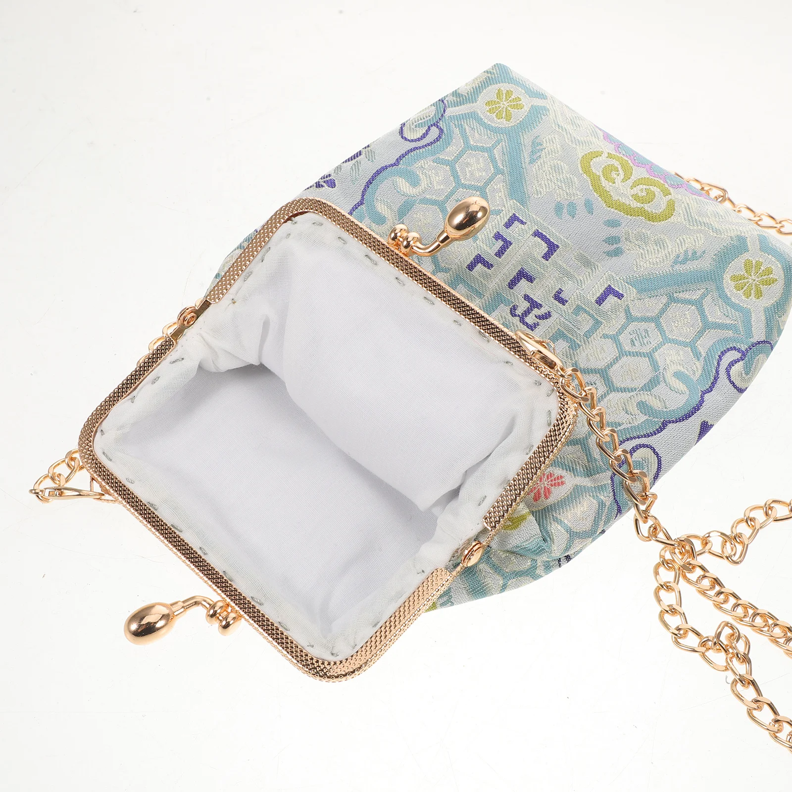 Mini Embroidery Coin Purse for Women 110Cm Adjustable Strap Crossbody Phone Bag Floral Vintage Style Small Shoulder Pouch Daily