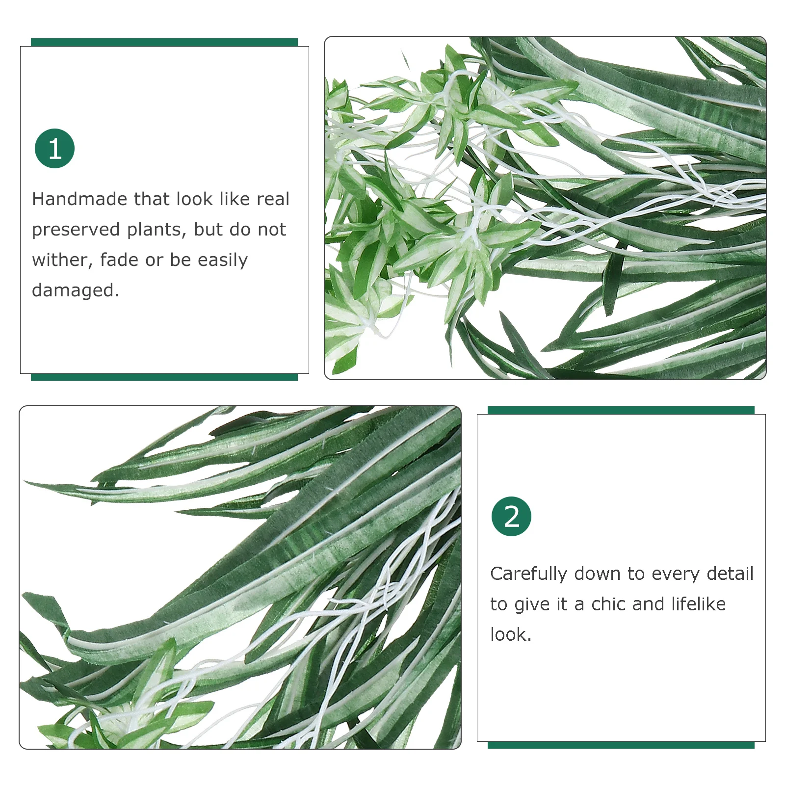 

1Pcs Artificial Chlorophytum Fake Plant Realistic Plastic Spider Plant Lightweight Indoor Outdoor Hanging Garden Decor