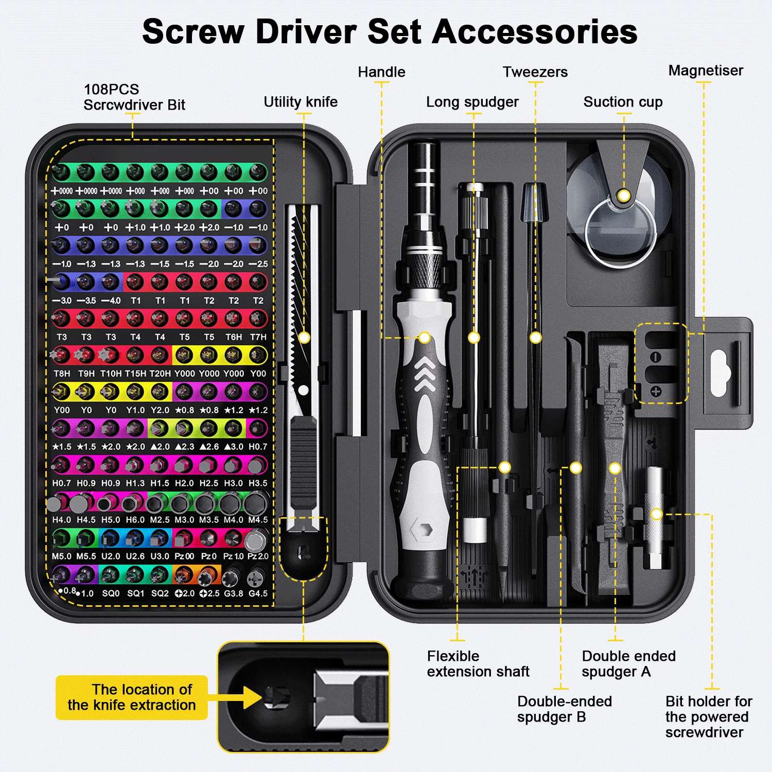 132-in-1 Precision Screwdriver Set: Manual Repair Tool for Mobile Phones, Computers, Laptops, Cameras and Watches