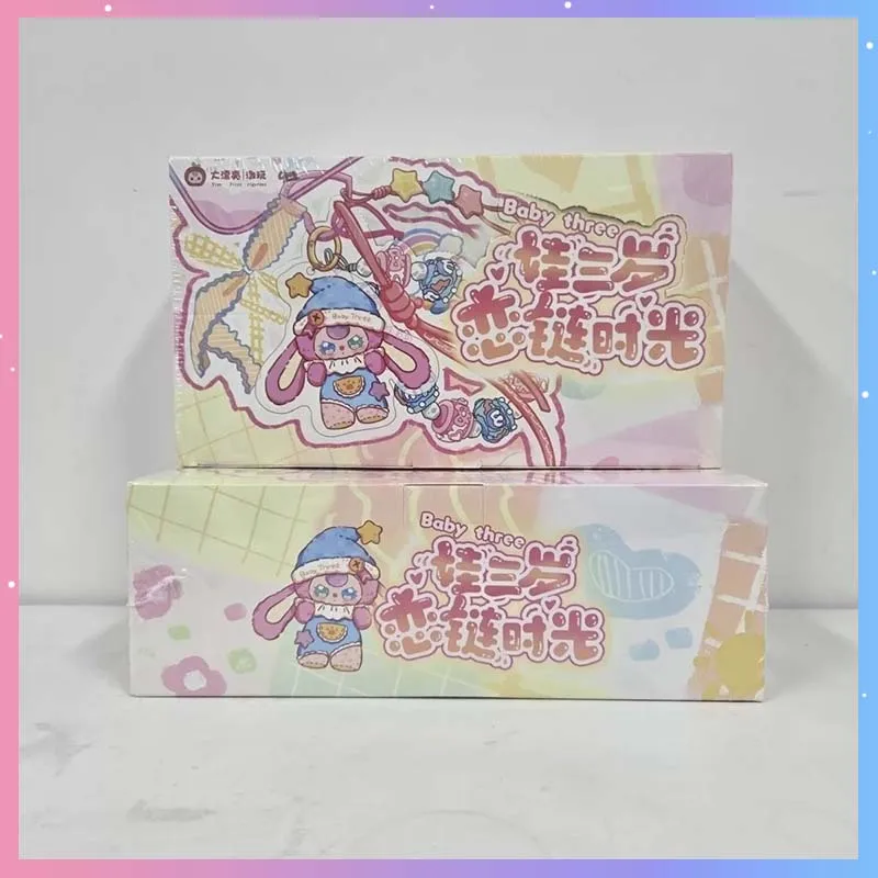 

Blind Box Baby Three Love Chain Time 9pcs/1set Mysterious Box Keychain Bag Cartoon Cute Decoration Kawaii Toy Birthday Gift