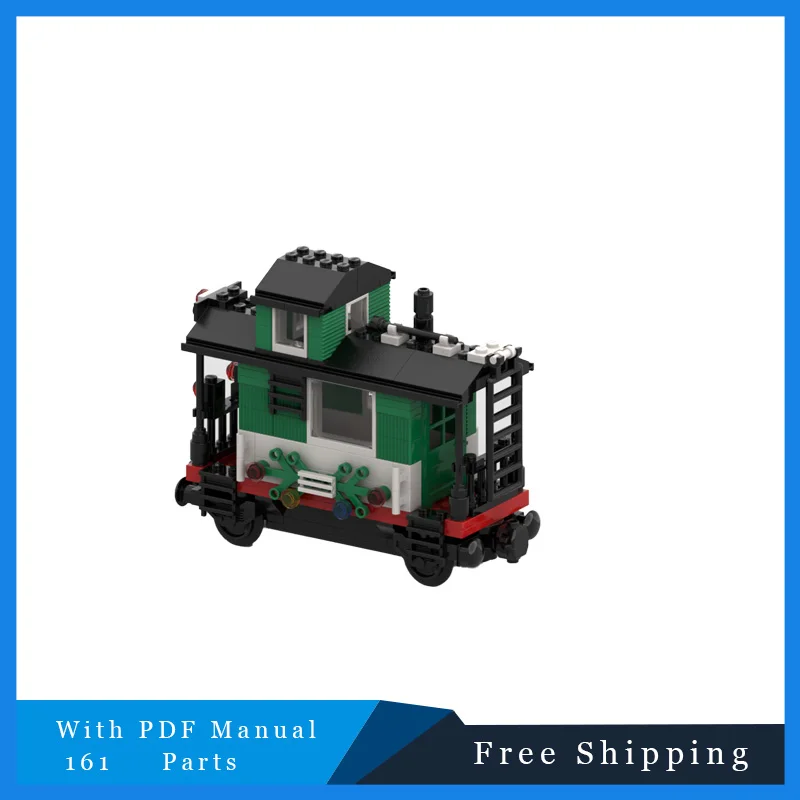 

161 шт. обучающий креативный рождественский праздничный поезд, модульная модель, строительные блоки, кирпичи MOC, игрушка «сделай сам», подарки на день рождения для детей