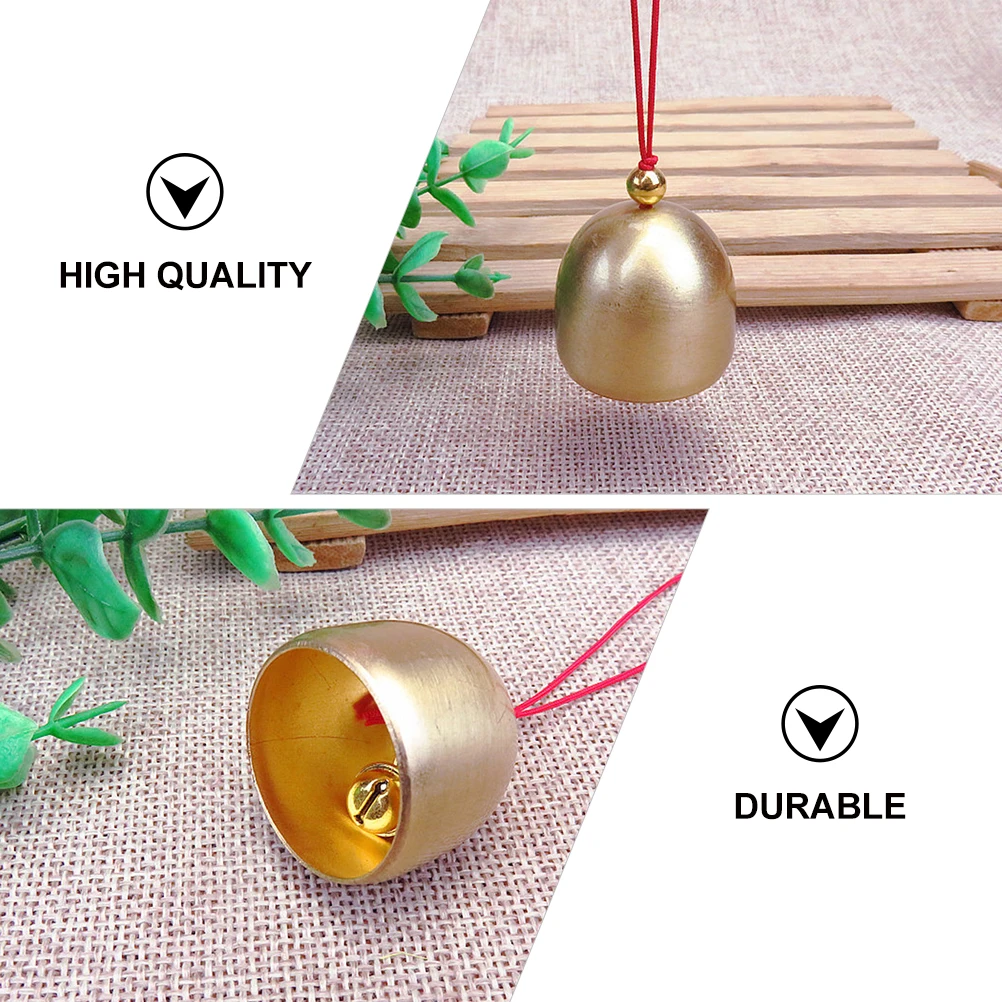 4 قطع من قلادة الرياح النحاسية ديكور المنزل ريترو للباب الصغير في الهواء الطلق ديكورات معلقة جرس الرياح ديكور #3