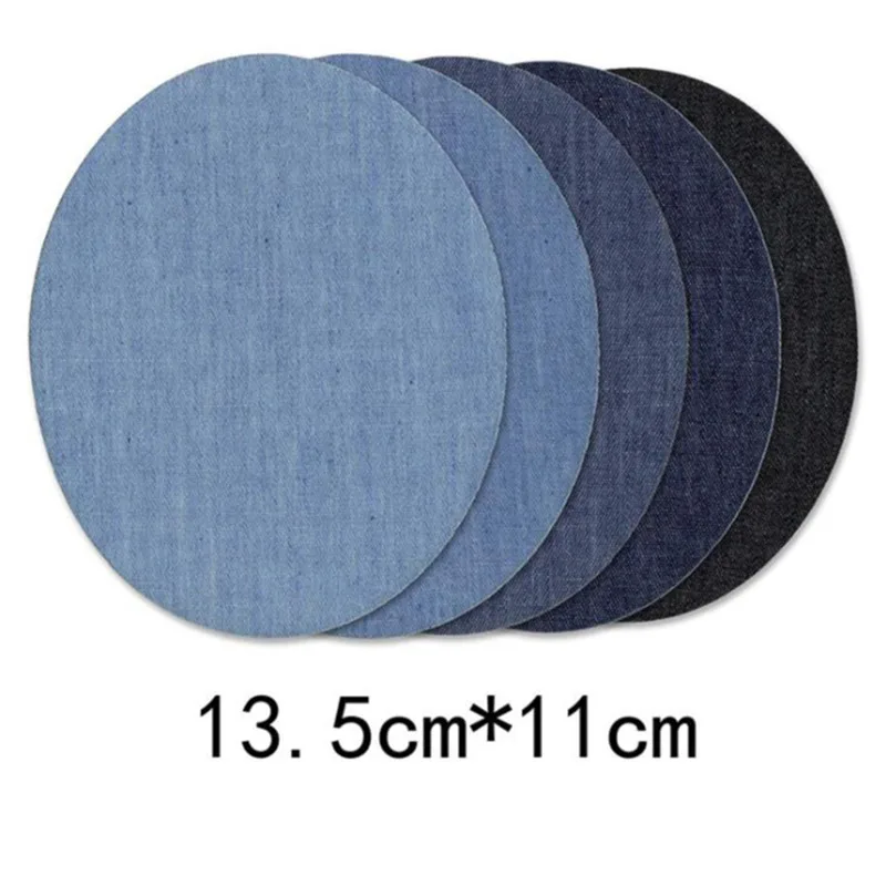 

Apparel Sewing Fabric Denim Patches DIY Iron On Denim Elbow Patches Repair Pants For Jean Clothing Pants Badges