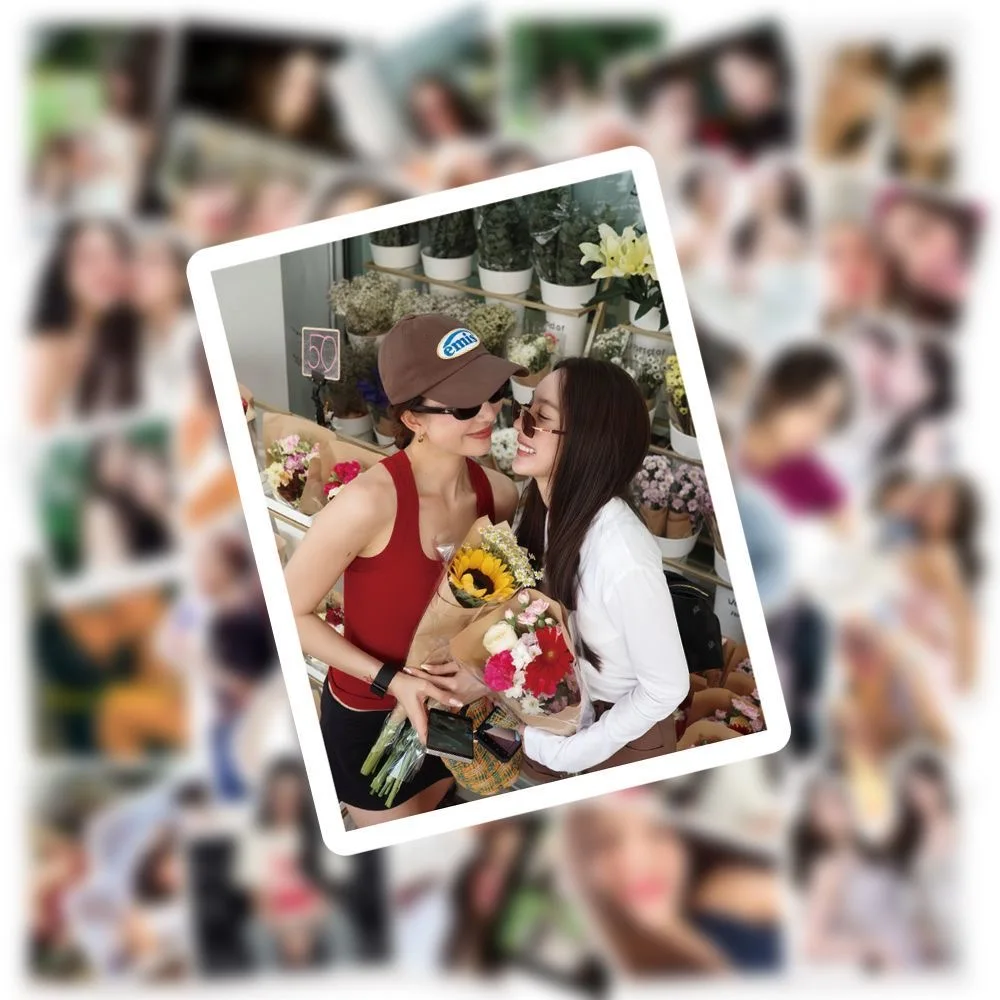 50PC/SET Thai TV Denied Love Series Drama Stills Enjoyjune Enjoyyotdr Junenannirin Hand Account Materials Cup Pad DIY Stickers