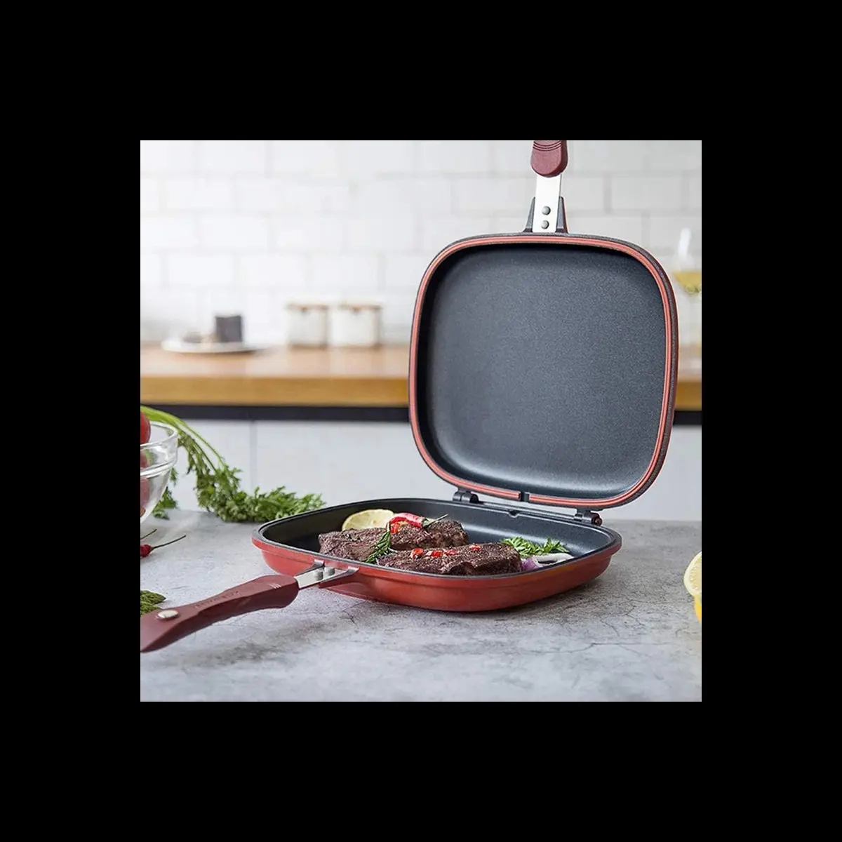 1 pcs Sealing Ring for 28 cm&30 cm Double Pan Jumbo Grill Cookware Non Stick Double Omelette Flip Pan &LICG