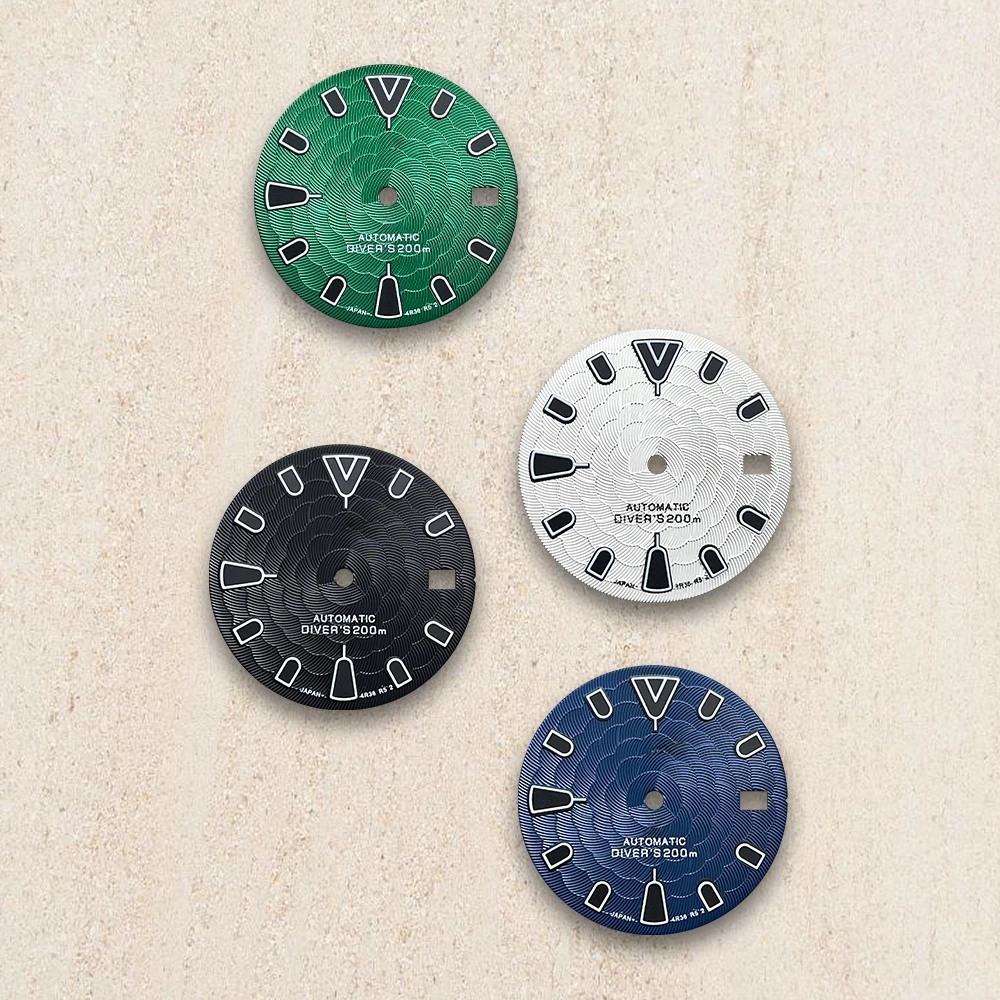 28.5mm S Logo Dial Roman numerals Suitable For NH35/NH36/4R/7S Japanese Automatic Movement Watch Modification Accessories