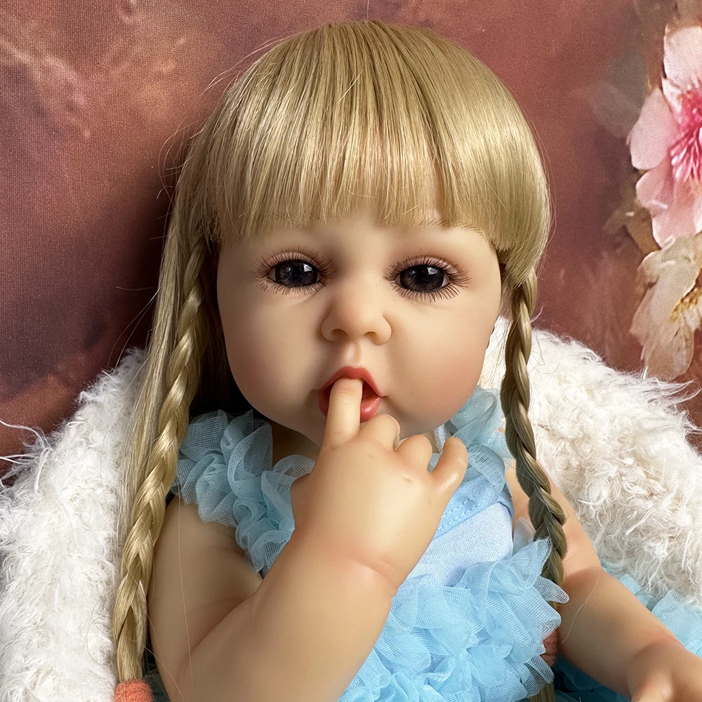 

Reborn Baby Dolls 55cm 22inch full silicone body Soft Reborn Toddler Baby Girl Doll Birthday Christmas Gifts for Kids Children