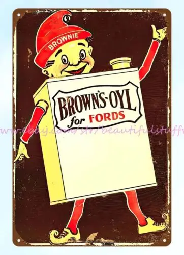 Brown's Oyl For  metal tin sign home decoration things