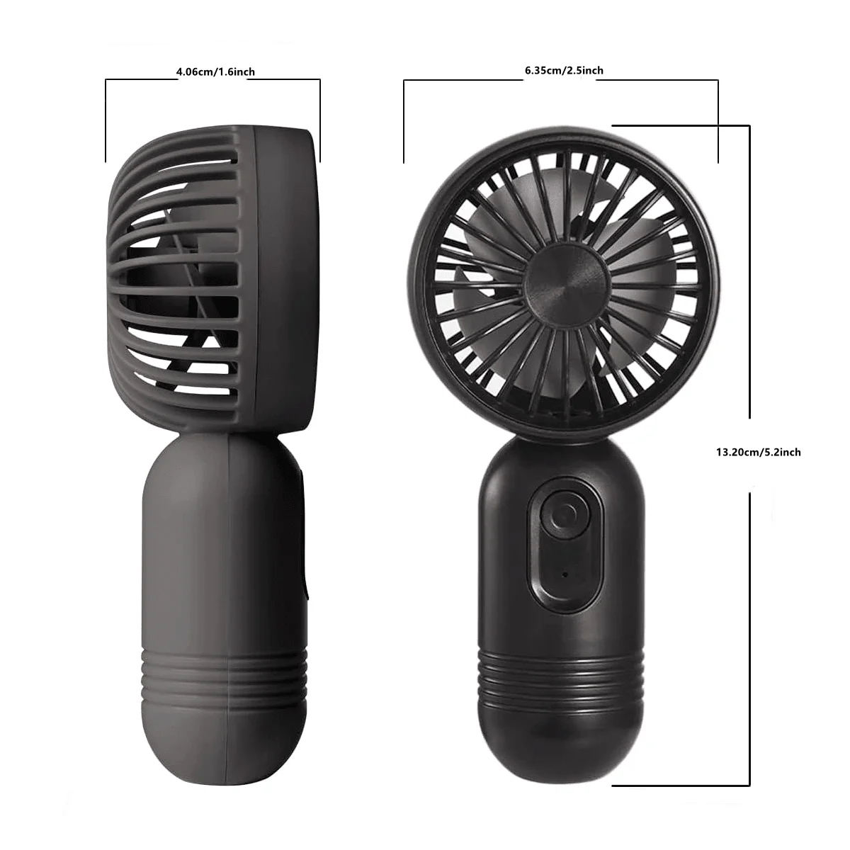 6pcs Portable Mini Fan Handheld Personal Small Fan With 3-Speed For Travel, Long-Lasting Rechargeable Fan, Rechargeable Fan, Rechargeable Portable Fan, USB Rechargeable Battery Operated Mini Fan