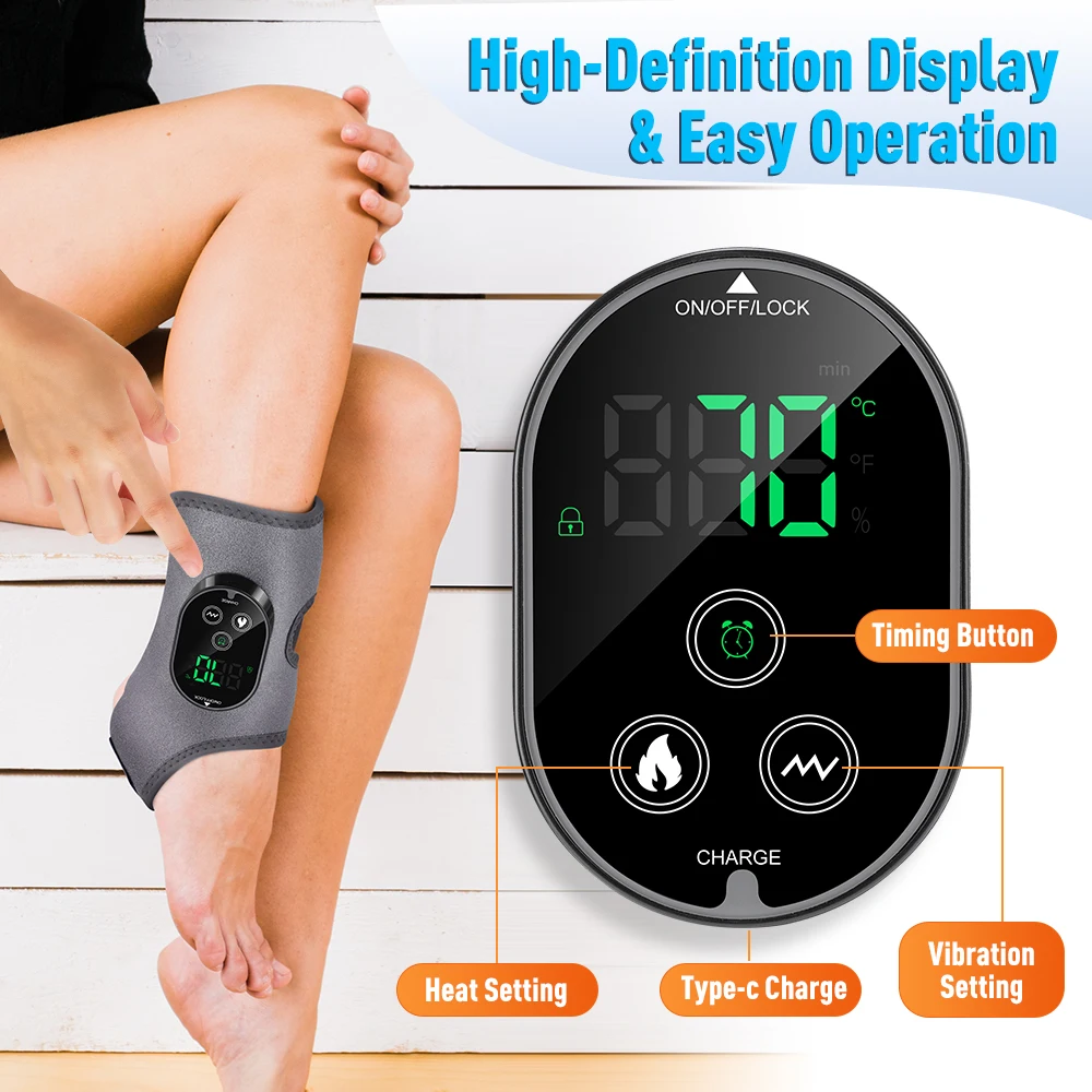 

Hot Compress Ankle Massager 6-level Heating 3-level Vibration Foot Protect Belt For Joint Massage Relaxation Ankle Support Brace