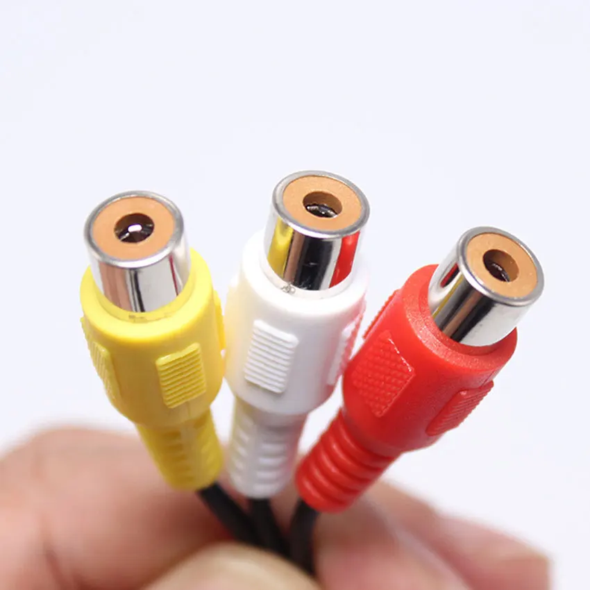 1PCS 1.5M  3 RCA Male to 3 RCA Male female connector Composite Audio Video AV extension Cable Plug Cables