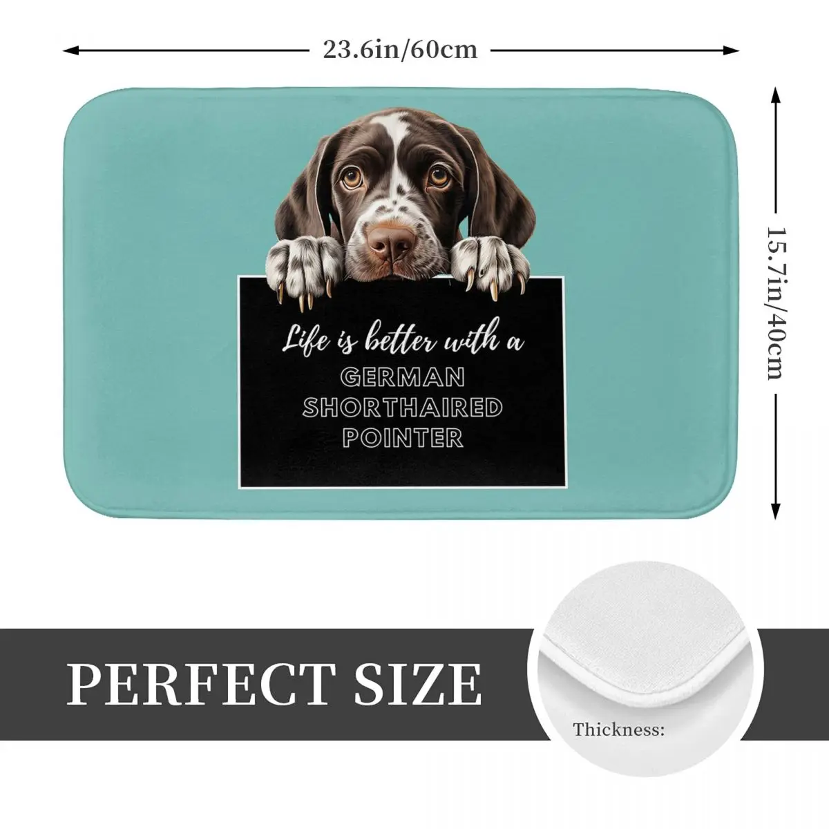Life Is Better With A German Shorthaired Pointer Dog Anti-slip Doormat Floor Mat Carpet Rug for Kitchen Entrance Footpad Mats view 2