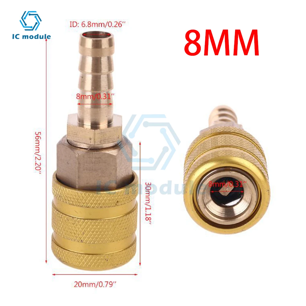 Morsetto dell\'ugello della pompa della Clip della valvola del pneumatico dell\'auto da 6mm/8mm in ottone massiccio collegare rapidamente il