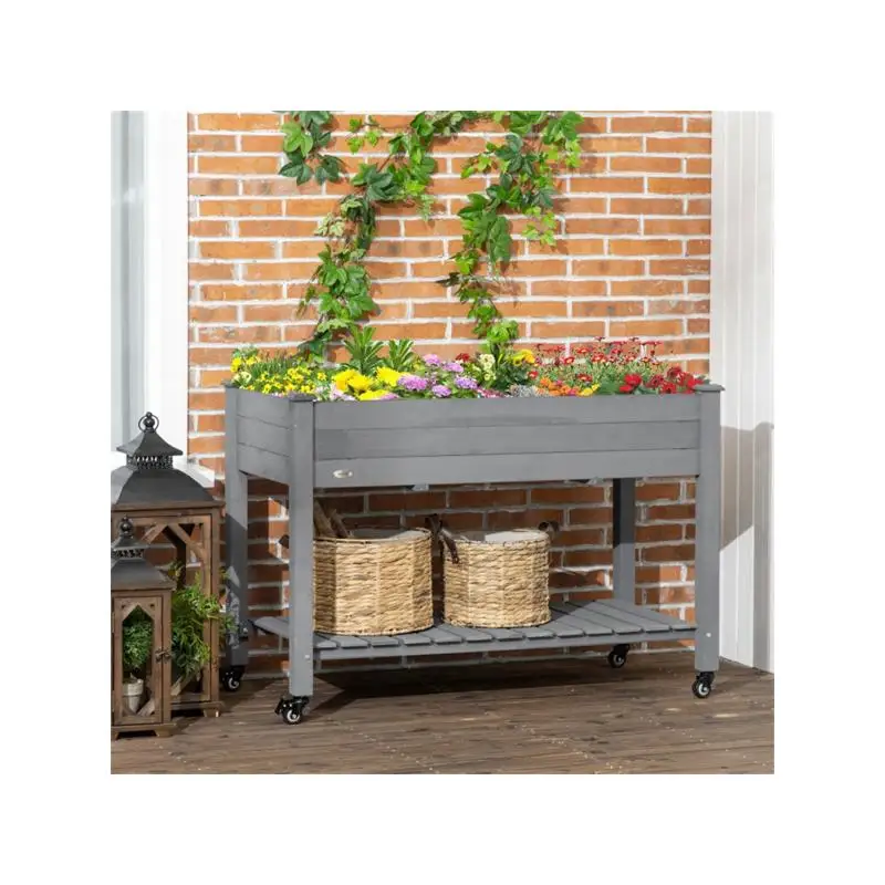Raised Garden Bed with Durable Build, Easy Assembly & Adjustable Height for Home Gardening