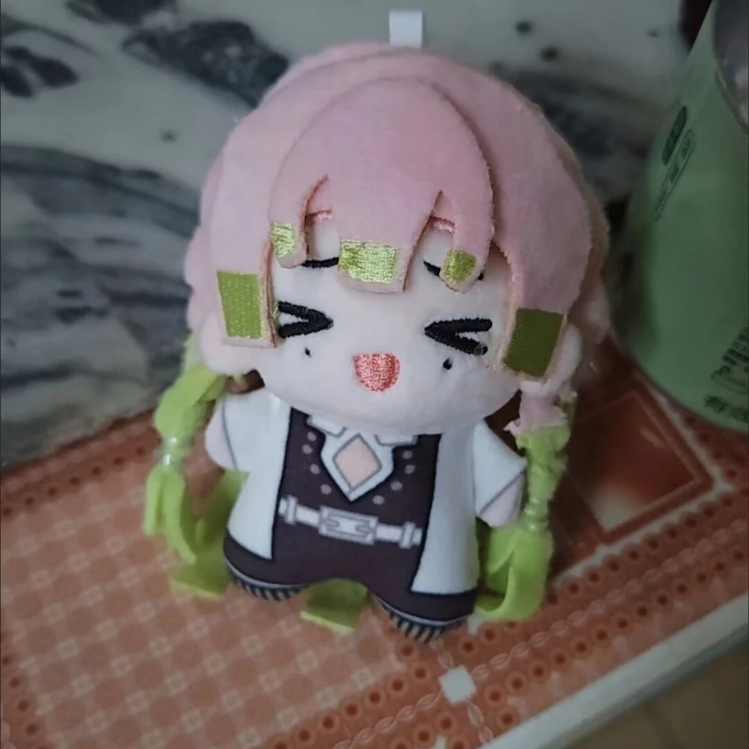 Boneca de Pelúcia Kanroji Mitsuri de 10cm, Estampa de Desenho Animado Kimetsu no Yaiba, Brinquedo de Pelúcia com Corpo de Estrela-do-mar, Presente, Boneca de Pelúcia