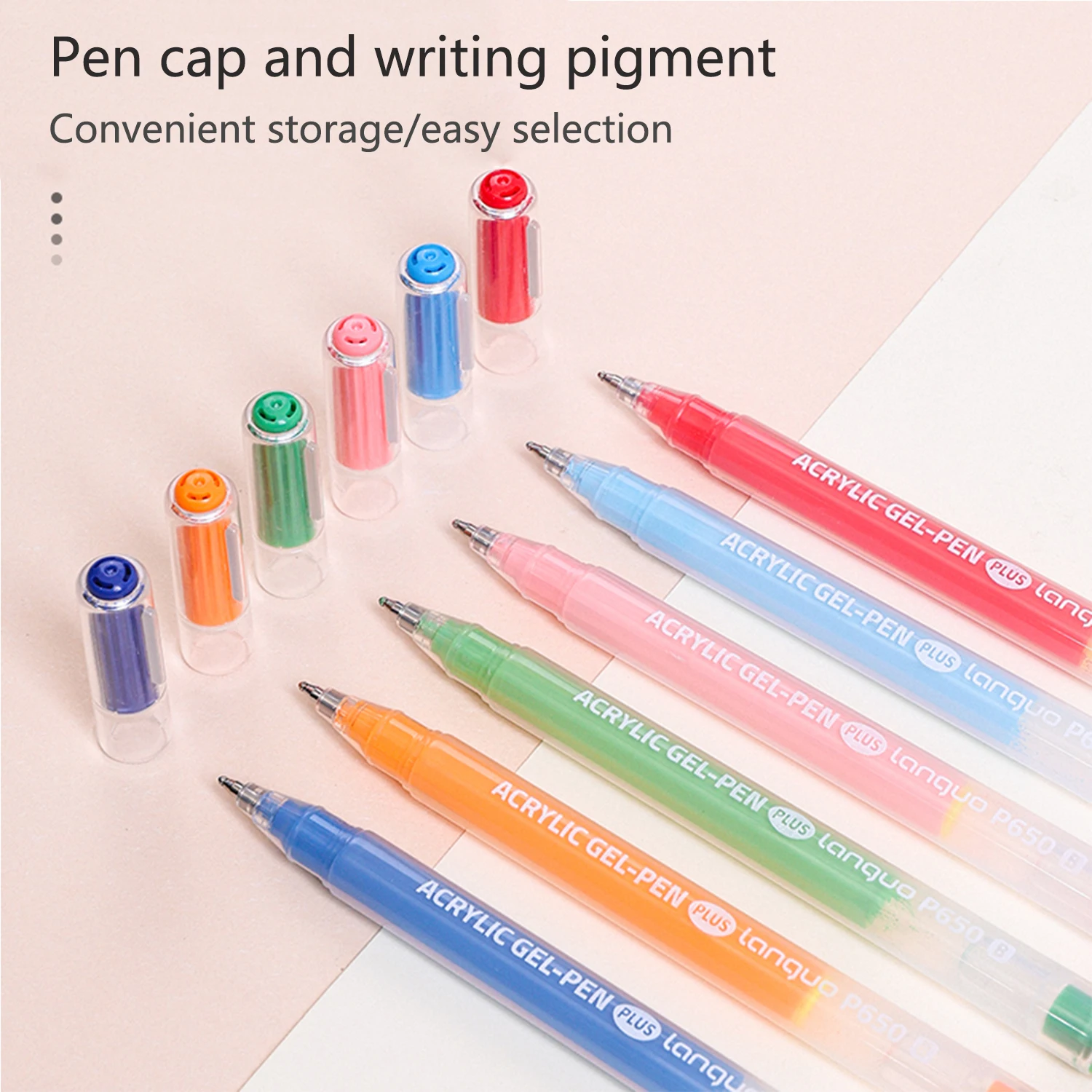 LANGUO-rotuladores resaltadores de 6 colores, marcadores artísticos de pintura acrílica, secado rápido, no tóxicos, suministros para estudiantes, papelería coreana