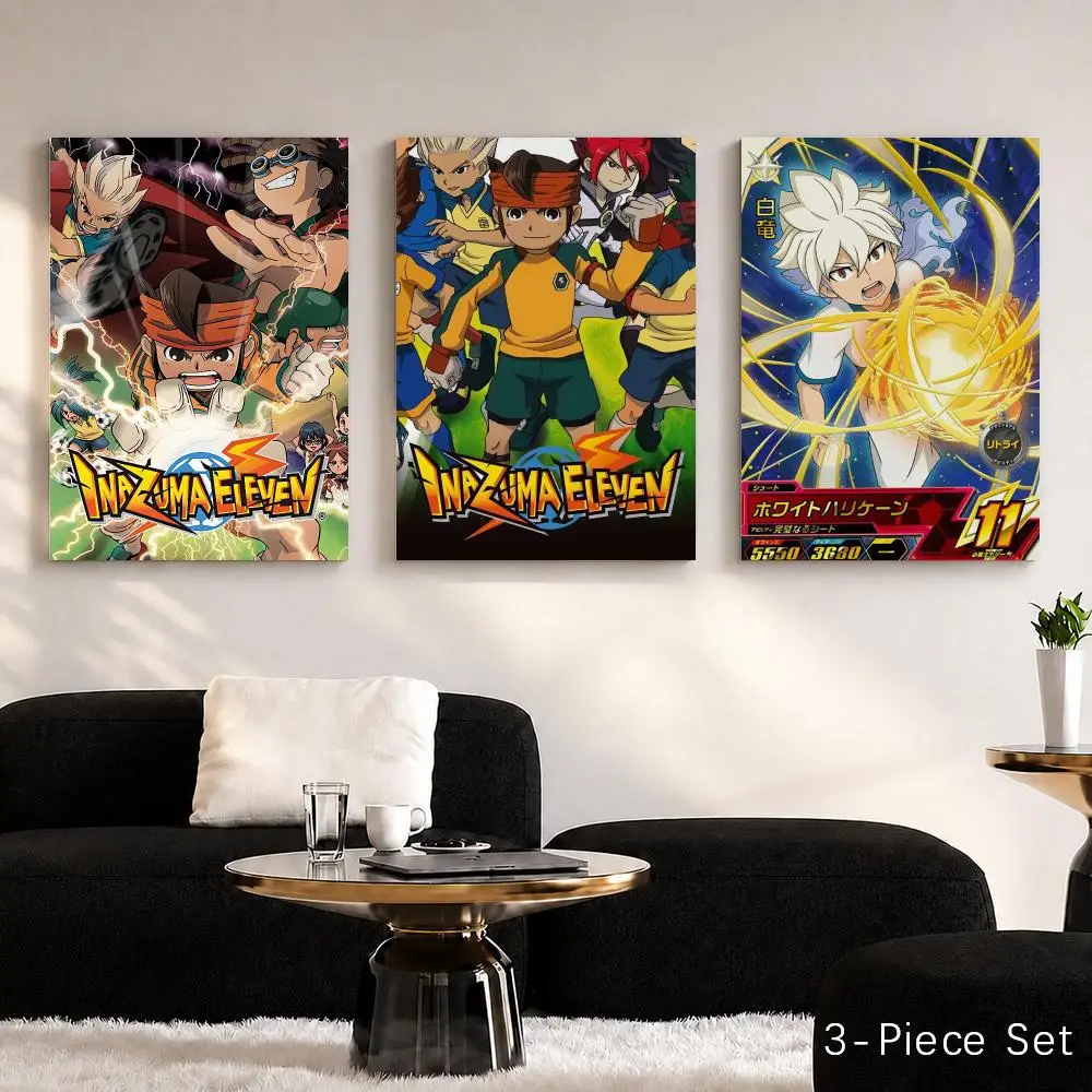 Anime I-Inazuma E-Eleven Framed Wall Painting Canvas Poster Wall Art HD Print Home Decor Room Decoration Artwork Gift Wood Frame