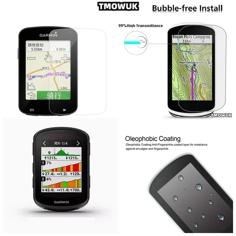 

Небьющееся защитное стекло из закаленного стекла для Garmin 1030 Plus 1040 Edge 520 820 530 540 840 130 Explore2 Stopwatch TMOWUK