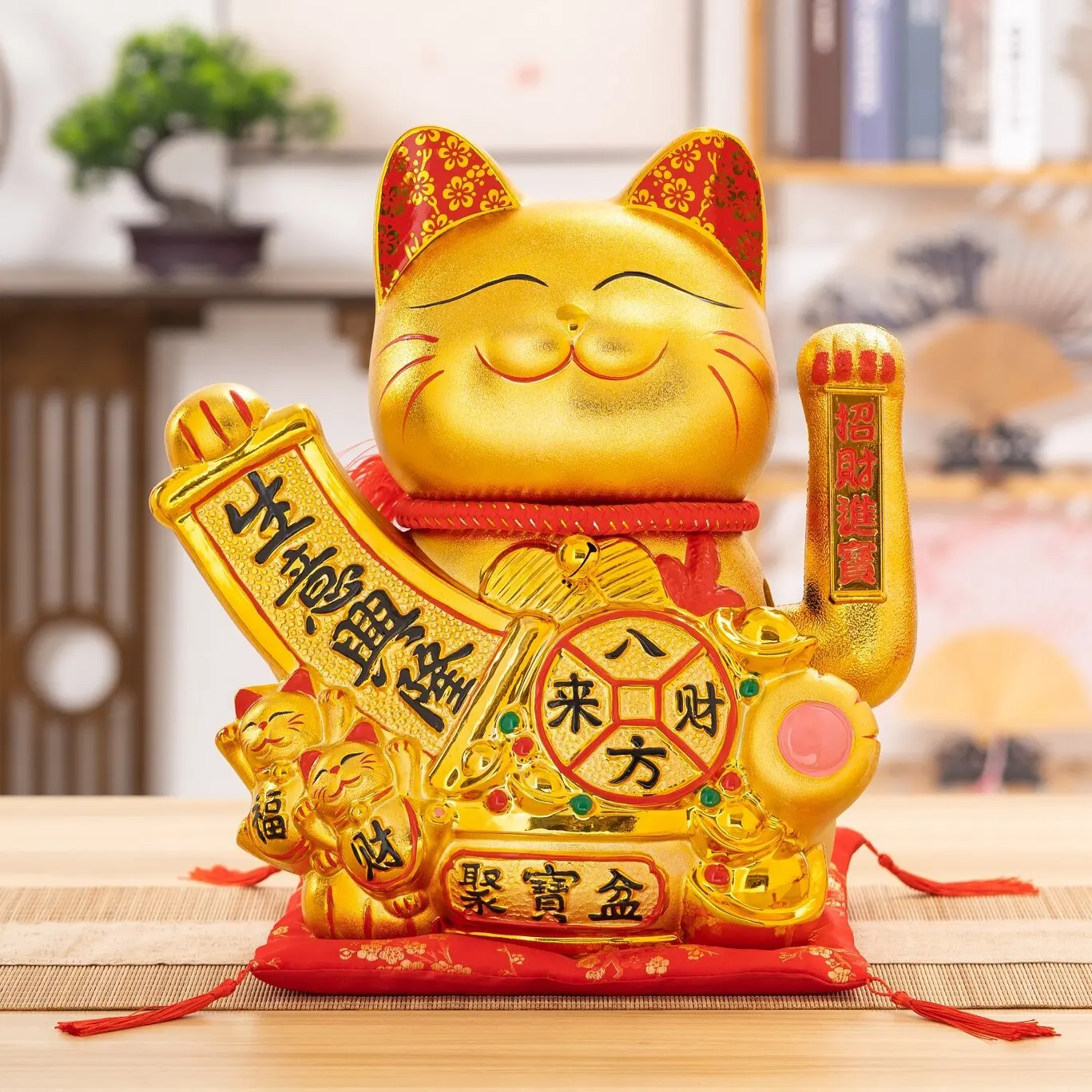 Ceramic Wealth Cat Store Opening Decoration Ceramic Wealth Cat Living Room, Front Desk, Office Furniture, Home and Home Gifts