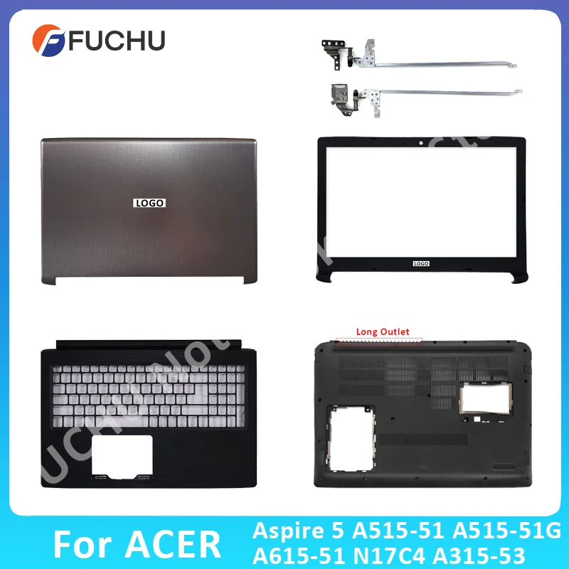 

New Laptop Housing For Acer Aspire 5 A515-51 A515-51G A515-41G A615 A615-51G A315-51 A315-53 LCD Back Cover/Front Bezel/Hinges