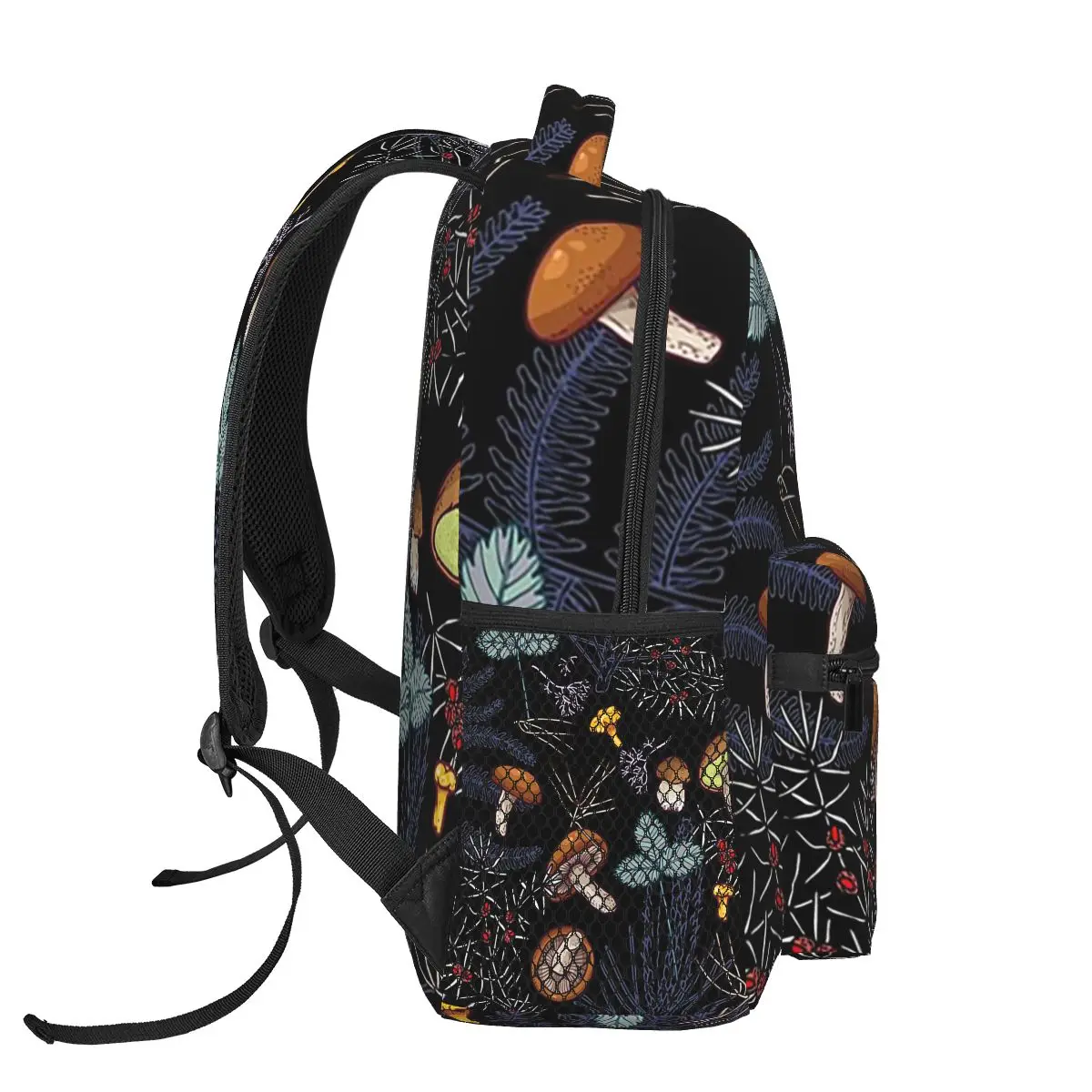 Mochilas de cogumelos floresta selvagem escura, sacos escolares infantis, meninos e meninas Bookbag, mochila dos desenhos animados infantis, bolsa de ombro, grande capacidade