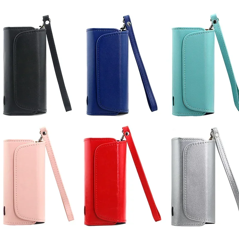 JINXINGCHENG Lanyard Leather Case for IQOS ILLUMA Wallet Cases for ICOS I LUMA I With Bag 6 Colors