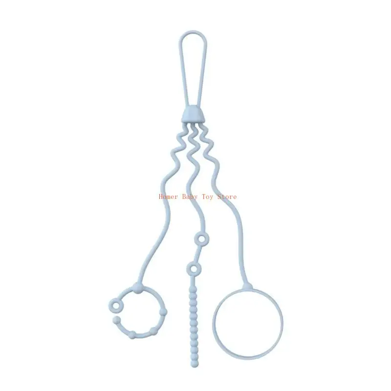 J0PF أحزمة سيليكون قابلة للتمدد لمقاعد السيارة وحزام عربة التسوق لملحقات الأطفال للكراسي العالية واستخدام السفر #1