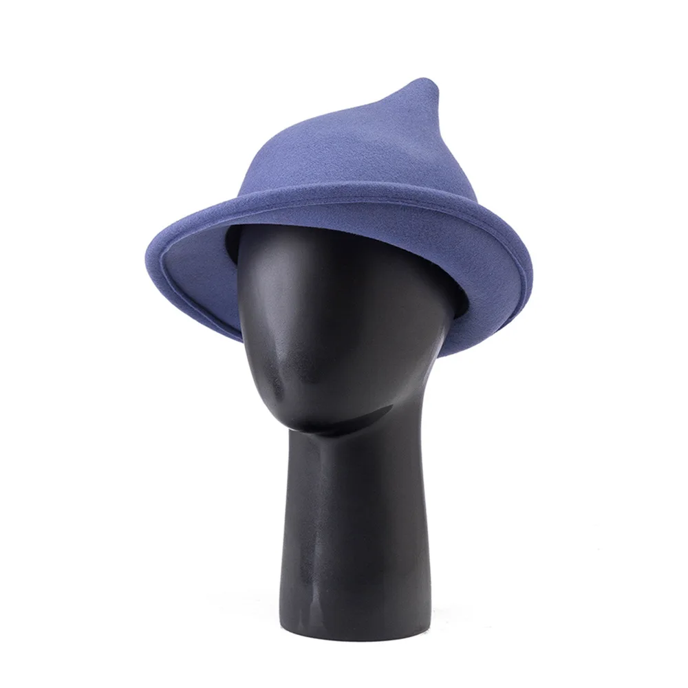 USPOP Women's 100% Wool Pointed Cloche Hat Adjustable Autumn Winter Designer Hat
