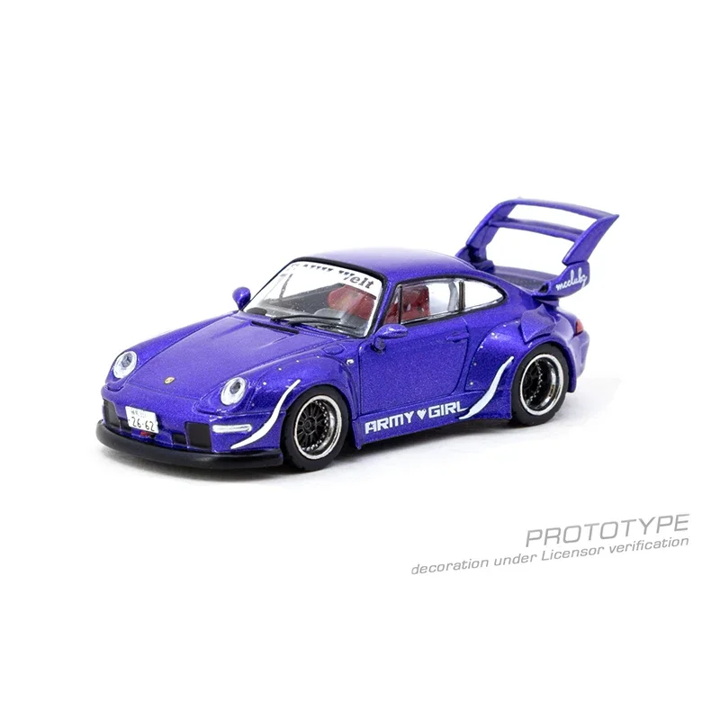 PreSale TW 1:64 RWB 993 ARMY GIRL Diecast مجموعة نماذج السيارة ألعاب Tarmac Works
