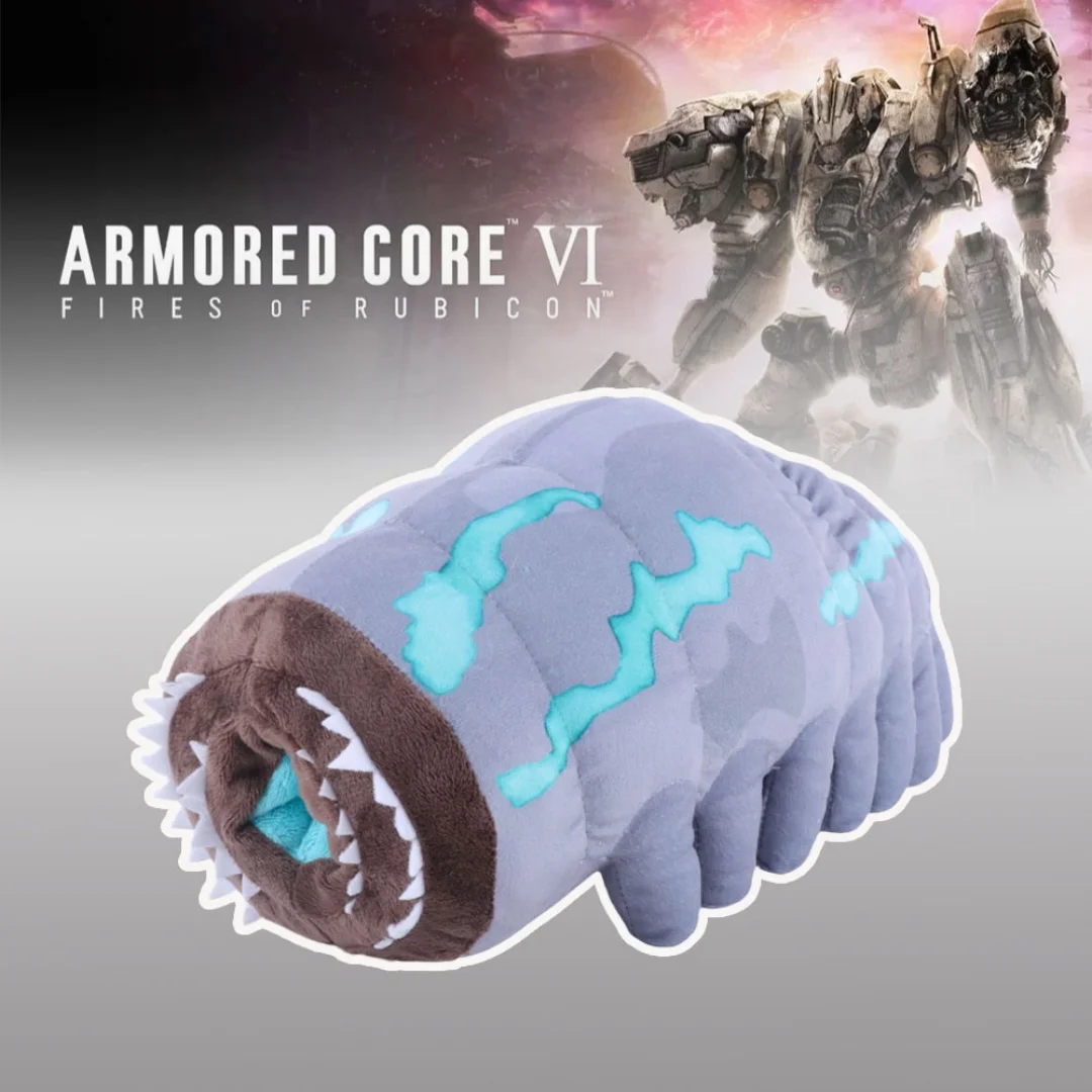 Mealworm Plush Toy Armored Core VI Fires of Rubicon Game Merch Soft Stuffed Mealworm Doll Collectible Birthday Gift for Fans