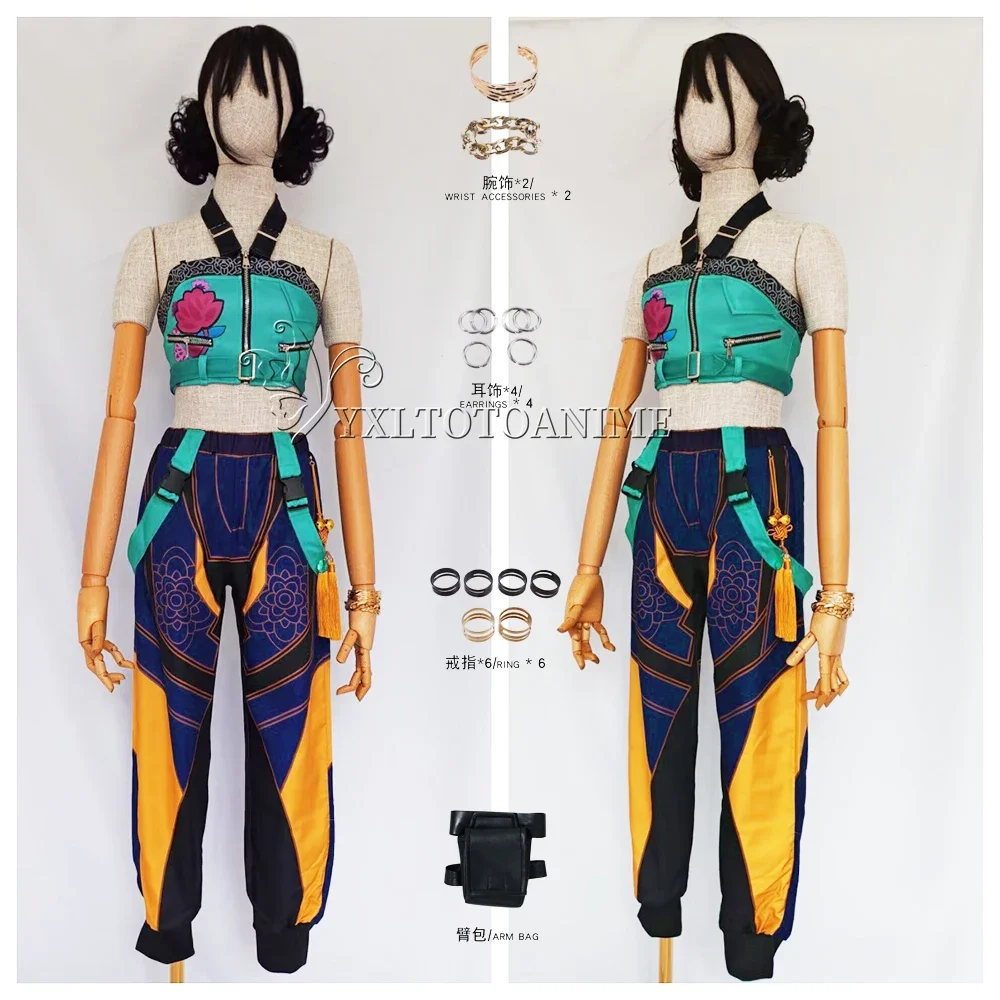 

Аниме KPop Demon Cos Hunters Superstar Zoe Косплей Костюм Zoey Парик Кольцо Полный комплект Групповой костюм для девочек Женский Хэллоуин Вечеринка Ролевая игра