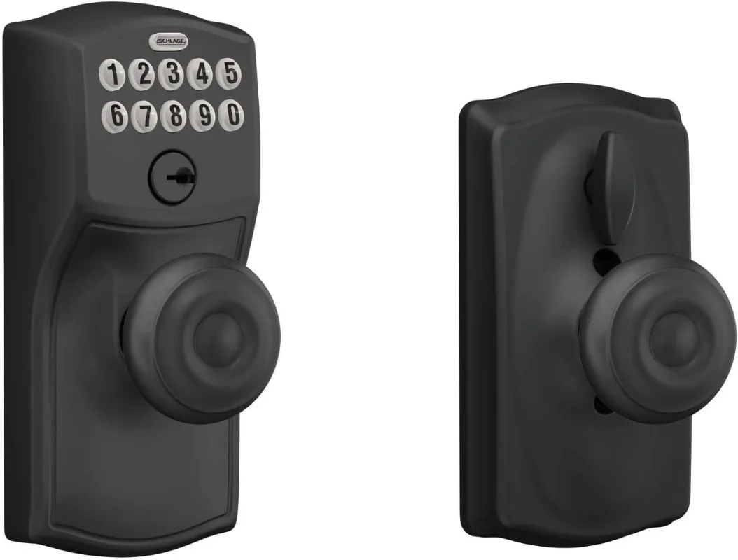 

SCHLAGE FE595 CAM 622 GEO Keypad Entry with Flex Electronic Lock, Matte Black