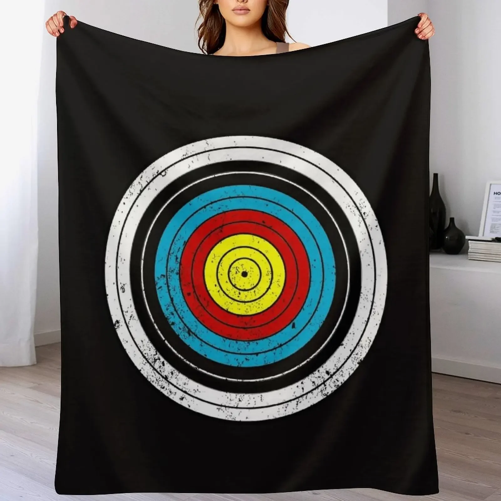 

Archery Target Bullseye Throw Blanket Modern Design Soft Blanket for Home Decor