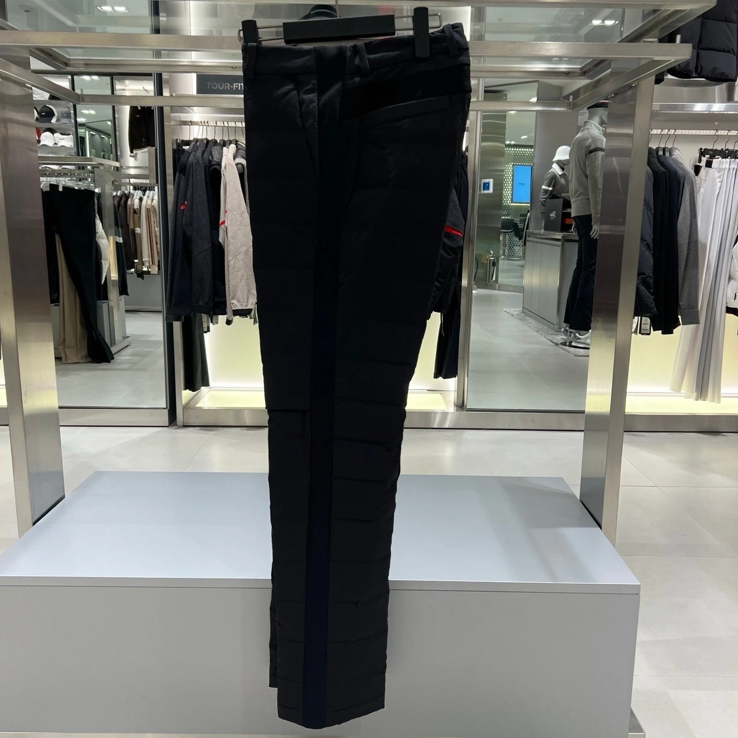 Men's Golf Down-Filled Straight-Leg Pants 2026 Winter New Korean Style Black Stretch Casual Business Sporty Comfortable High-End
