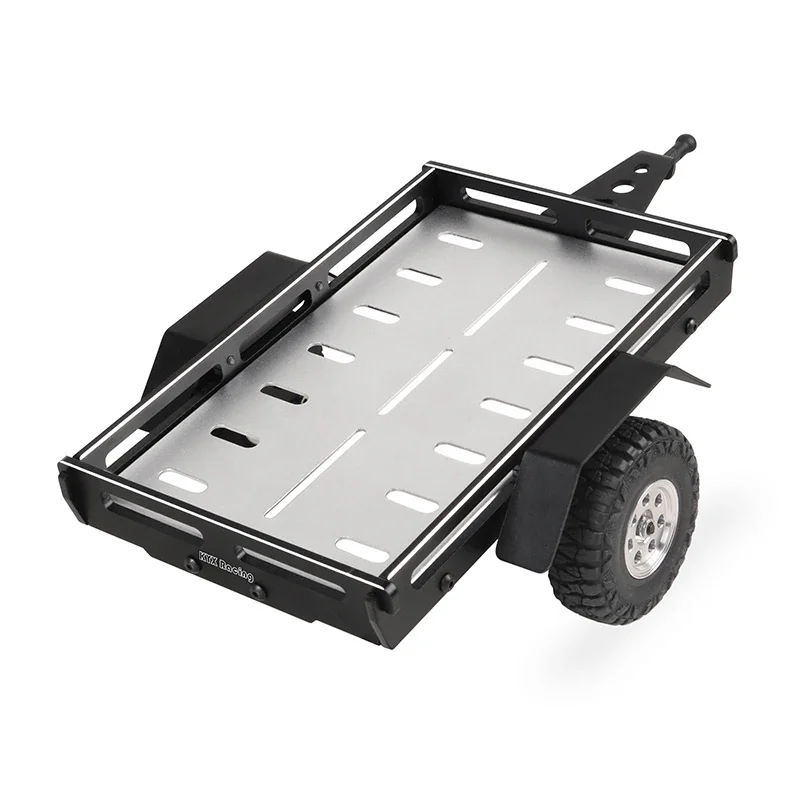 KYX Racing Alluminio RC Trailer Tramoggia Telaio Simulazione Aggiornamenti Parti Accessori per 1/18 RC Crawler Traxxas TRX4M
