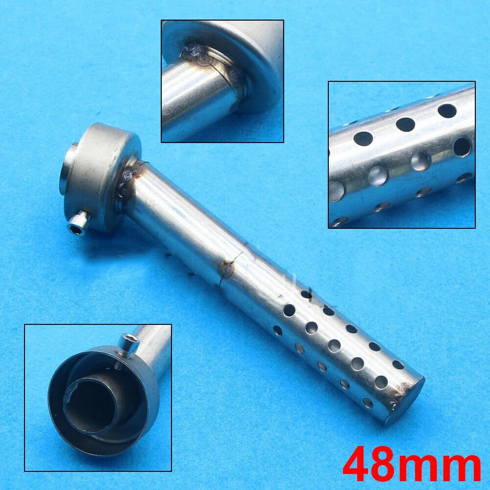 Motorrad Auspuff Schall dämpfer einstellbar db Killer Schall dämpfer Geräusch Schall dämpfer Universal Chrom 48mm Autozubehör