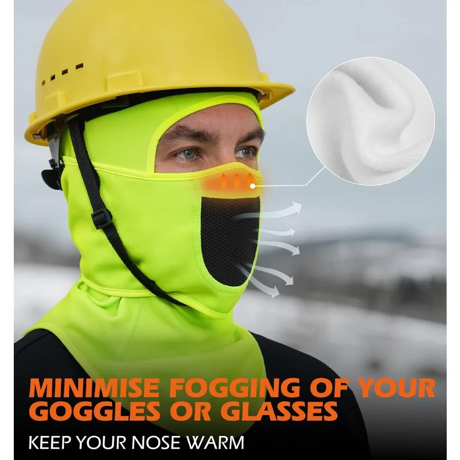 MELASA Winter Balaclava Face Mask for Cold Weather Thermal Fleece Ski Mask with Movable Face Cover for Outdoor Work Skiing