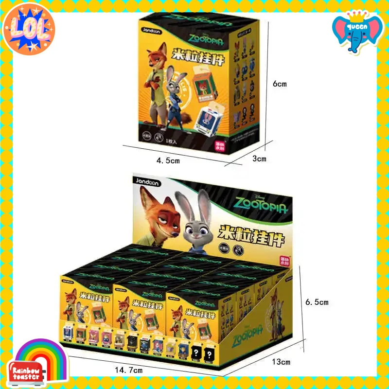 Jandoon Zootopia pixa الصندوق الأصلي دمية أعمى حبوب الأرز جودي أرنب نيك فوكس شخصيات الحركة الصغيرة نموذج للأطفال لعبة هدية #2