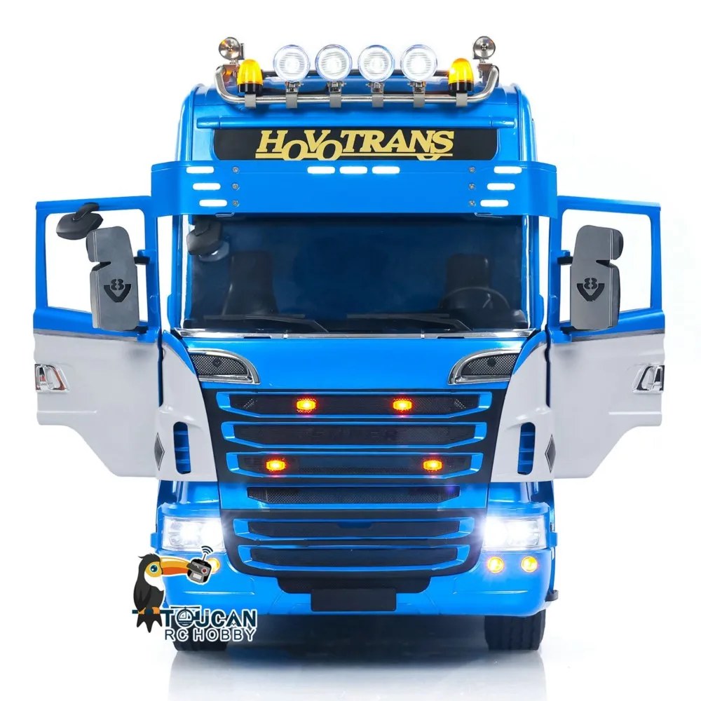 Toys 4X4 1/14 LESU RC Tractor Truck DIY Customized Controlled Painted Finished Car Metal Chassis Model Light Vehicle THZH1809