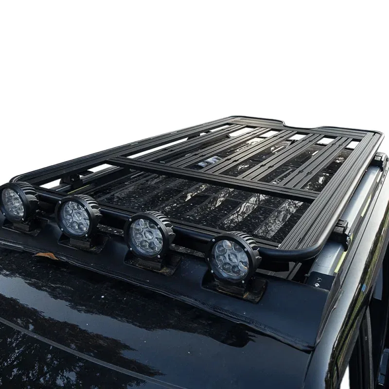 

High quality six bracket lage rack aluminum black roof rack jetur Tarveller T2 modification accessories