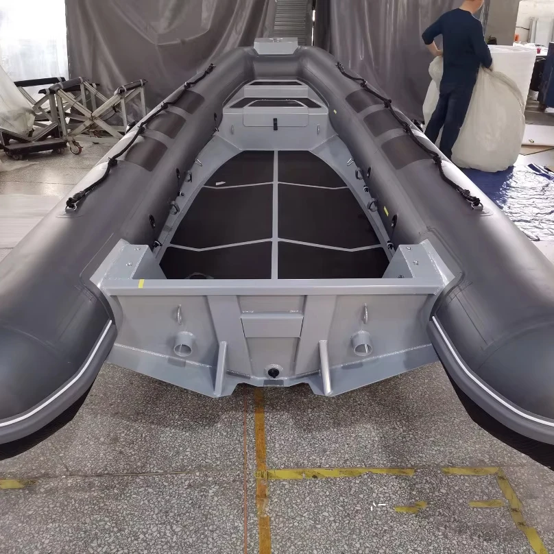 Best Seller Aluminum Deep V PVC Hypalon Rib Inflatable Boat Rigid Inflatable Boat Rib Boat For Sale