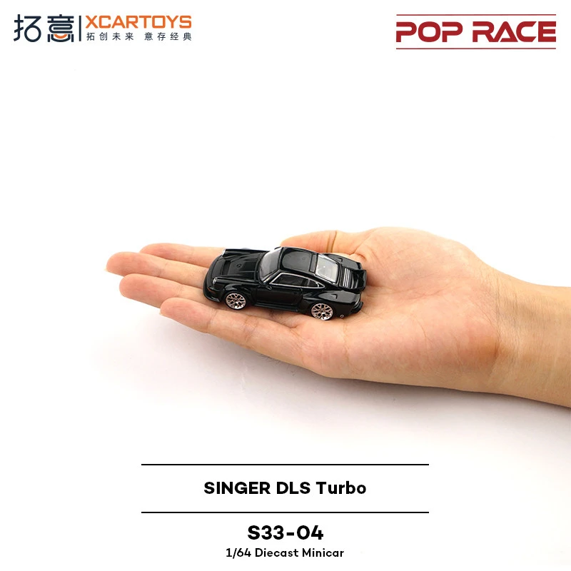 POP RACE 1/64 S33-04 Porsche SINGER DLS Turbo Alloy Diecast Car Model Collection