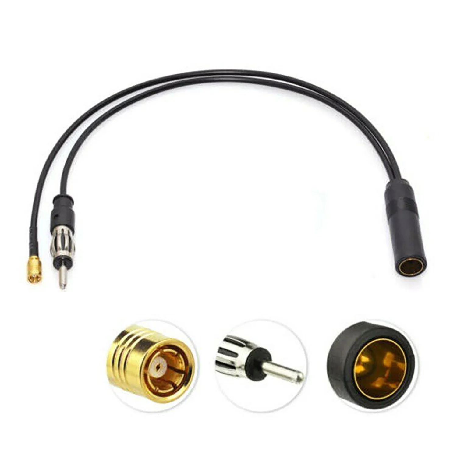 1PC Car Radio Antenna Splitter Adapter Cable For Aerial Conversion Signal Booster Hidden Installation Car Engine Replacment Part