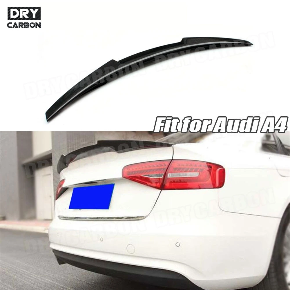 

Carbon Fiber Rear Spoiler Boot Trunk Wing M Style for Audi A4 B8 B8.5 B9 Sedan 2009-2018 FRP Car Styling Body Kits Accessories