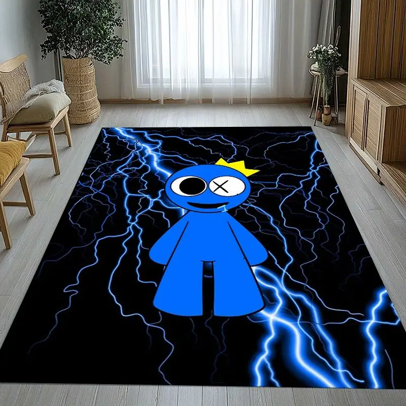 Thriller Cute R-Rainbow Friends Game Non-Slip Large Area Rug for Living Room,Bedroom Playroom Carpet Mat for Sofa,Home Decor