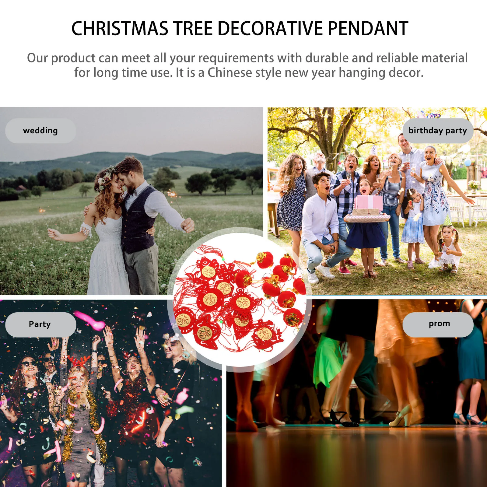 1 مجموعة السنة الصينية الجديدة بونساي قلادة التقليدية ديكور معلق مهرجان الربيع داخلي في الهواء الطلق لوازم المهرجان