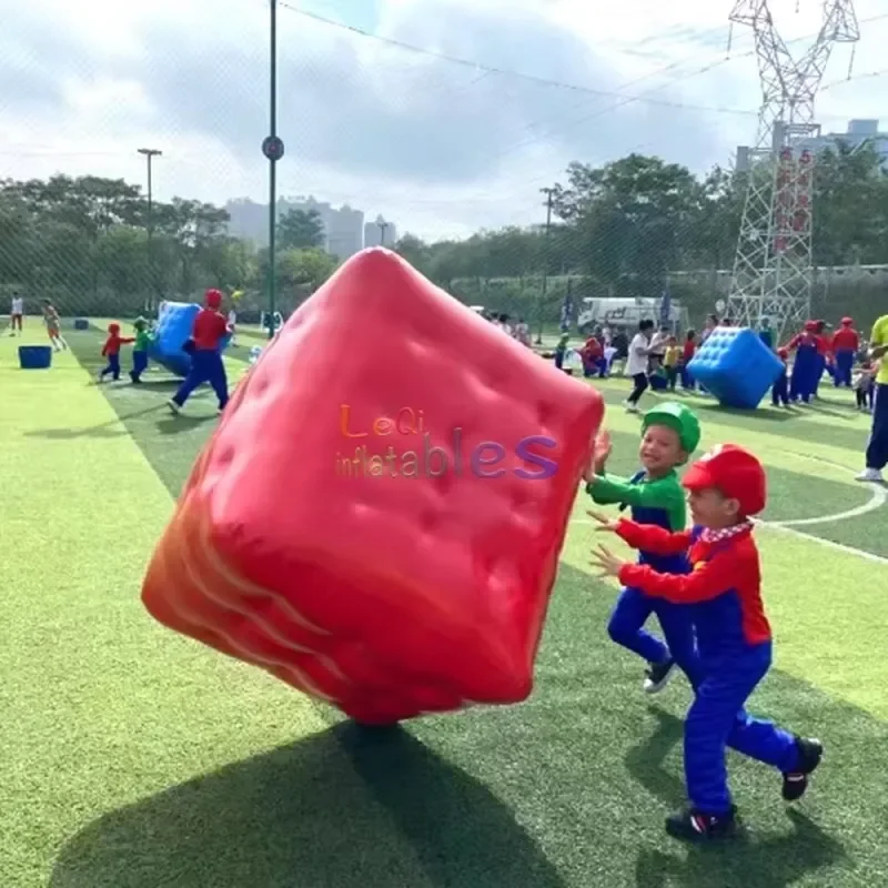 Inflatable Cube Flip Mat Square Rolling Play Equipment for Kids Adults Sports Gymnastics Training Durable Air Tumble Pad