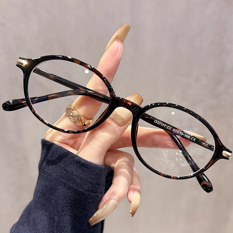 OKH إطار بيضاوي صغير على الطراز الكوري مضاد للضوء الأزرق لقصر النظر إطار نظارات طبية للسيدات للقراءة #2